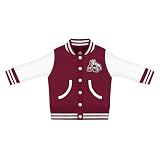 Creative Knitwear College Baby Letterman Varsity Jacket - Mississippi State M State + Bulldog Logo - Maroon...