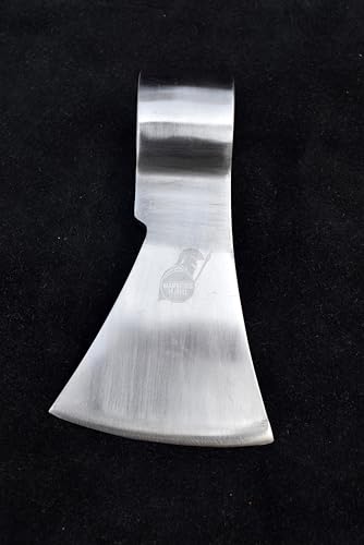 WARRIORS OUTFIT Hand Forged Axe Head Campaing Hatch Tomahawk Axe, Huntsman Throwing Camping & Battle Axe (Silver) - Thumbnail 4