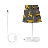Qualité durable : l'abat-jour agréable pour les yeux est fabriqué en tissu de lin, blanc chaud, lumière confortable et douce pour créer une atmosphère confortable et romantique. Lampe de table LED reliant la base stable, sans installation d'abat-jour, pas besoin d'installer une ampoule, avec une ligne de bouton USB non amovible, un interrupteur à bouton-poussoir.