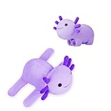 HENGSHI Huggers Axolotl,Cute Axolotl Slap Bracelets for Kids, Best Book Buddy for Children to Read,Fun Toys for Boys and Girls Birthday Gifts,Includes 50 Exquisite Stickers.(Purple)
