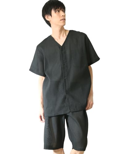 ON NISHIKI しじらルームウェア メンズ 1.漆黒/M/0822