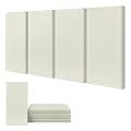 UMIACOUSTICS 4 PCS Acoustic Wall Panels, 2“ Thick 23.6" x 11.8" Fiberglass Recording Studio Acoustical Treatments Panels, Sound Absorbing Panels for Studios, Office, Home Theater. Beige