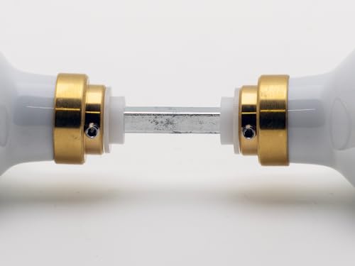 Home Friendly 211612 Doppelte Porzellan-Türgriff, weiß