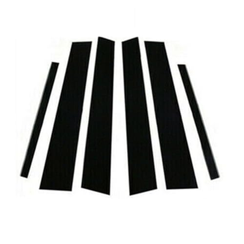 Postes de pilar negro brillante para Chevy Equinox 2018-2023, cubierta de ventana de 6 piezas