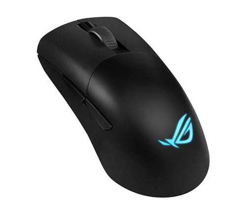Asus Mouse para jogos ROG Keris Wireless AimPoint, conectividade em três modos (2,4 GHz RF, Bluetoot