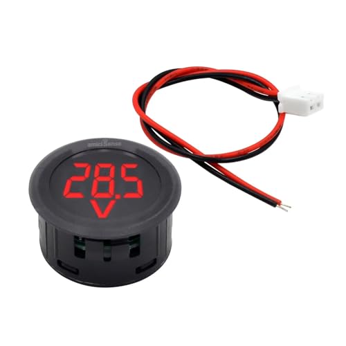 amiciSense DC 5~100V Voltmeter, 3-Digit LED Digital Display Voltage Detector for Bike Battery Voltage Monitoring