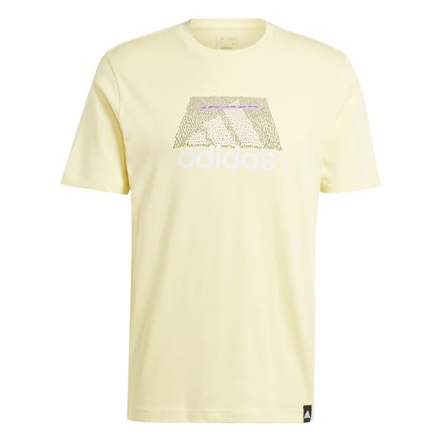100% cotone Adidas Uomo Codes BOS Graphic Tee, Almost Yellow, S