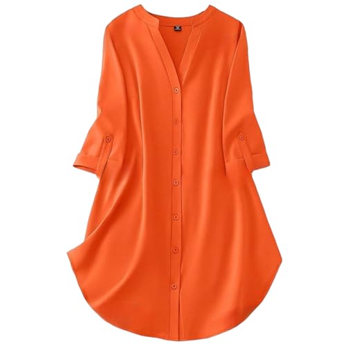 Image of Gufrina Women's Rayon Top with 3 /4th Sleeves Mandarin Collar Neck Solid Pattern A Line Style Knee-Length and Regular Fit