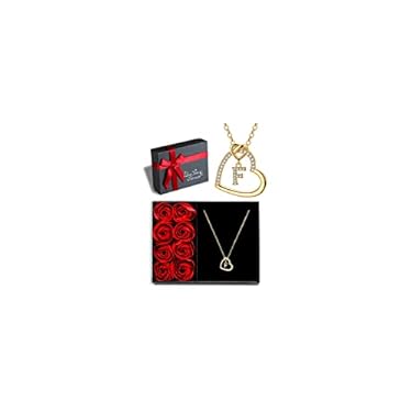 AMAZON - M MOOHAM Initial Necklaces for Women Teen Girls, Gifts for Women Initial F Necklaces for Women Dainty Necklace for Girls Jewelry Heart Necklace Jewelry for Girls Gifts for Women Jewelry