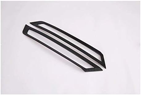 2Pcs Black Carbon Fiber Car Rear Fog Light Lamp Cover Trim Decorate Cover for Hyundai Sonata 2020 2021 2022 2023