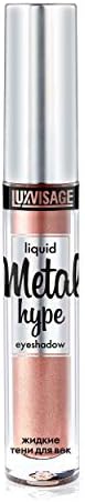Luxvisage Long Lasting Highly Pigmented Metallic Liquid Eyeshadow Metal Hype, Color 2 Golden Peach