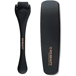 Dermaroller Koi Beauty Rodillos Facial con 540 Verdadero Microagujas Titanio Derma Roller para Casa, Masajeador Mincroneedling para cara y cuerpo Tratar Antiedad crecimiento de barba y cabello