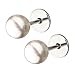 ComfyEarrings 6.0 mm Pearl Studs with Comfy Flat Back