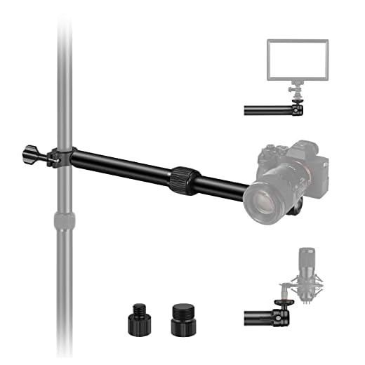 NEEWER DS001 Table Overhead Camera Mount Arm 11.8-20 inches/30-51 cm Telescopic Extension Arm for Table Stand with Ball Head Mount 1/4 Inch 3/8 Inch 5/8 Inch Screws for Webcam Camera LED Ring Light