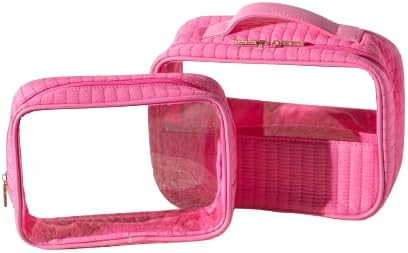 Shiraleah-Chicago Shiraleah Ezra Set Of 2 Clear Cosmetic Cases, Pink