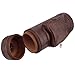 AMANCY Classy Cylindrical Hand Carry Cigar Case with Premium Cutter and Rest , Cedar Wood Lined Travel Cigar Holder Humidor kit with Built-In Hygrometer, Long Humidifier, and Dropper