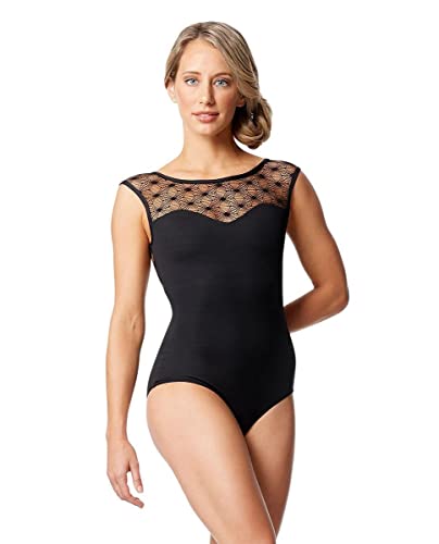 Maillot de ballet pour femme Jessamyn noir en coton élasthanne