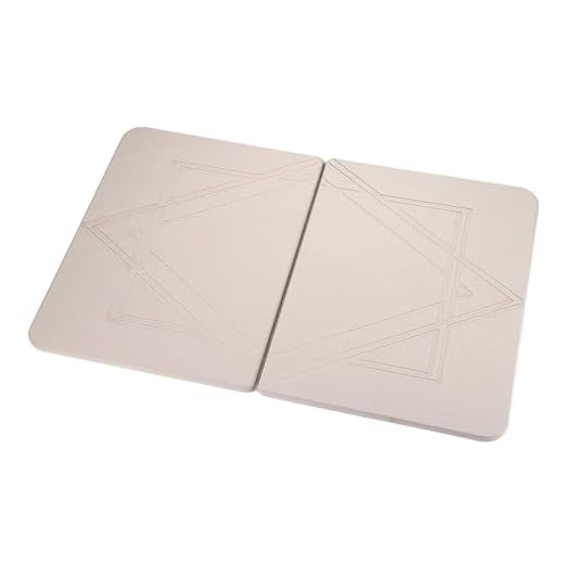 OwnMy - Alfombrilla de baño plegable de diatomita de piedra absorbente de agua, alfombrilla de secado rápido para baño, alfombrilla de baño geométrica de tierra de diatomeas antideslizante, tapete de