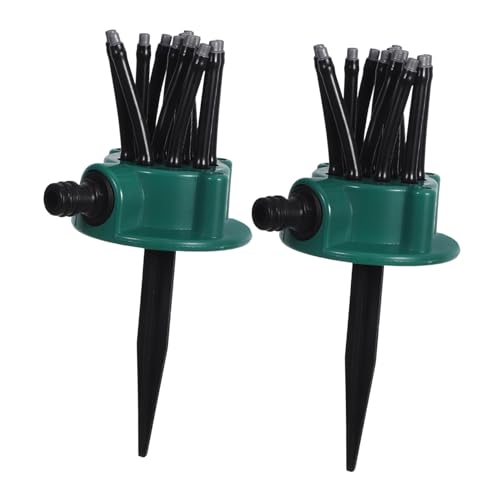 HEMOTON 2Sets Adjustable Lightweight Plastic Spray Head for Efficient Lawn Irrigation for Outdoor Gardening and Watering Multiple Plants