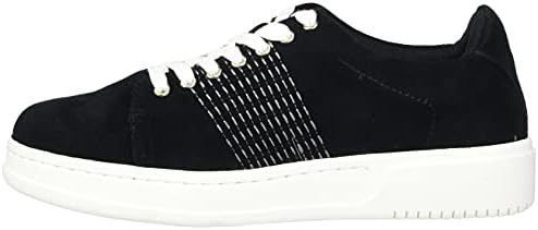 Bella Vita Women's Sunday Lace Up Sneaker, Black Kidsuede Leather, 7 | Image 7