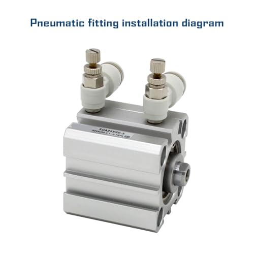 Vérin pneumatique compact double effet SDA100x45-S avec aimant intégré