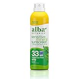 Alba Botanica Sensitive Sunscreen Spray, SPF 33, Fragrance Free, 6 Oz (Packaging May Vary)