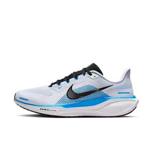 Image of Nike Mens Pegasus 41 White/Black/Blue Hero 12 Medium