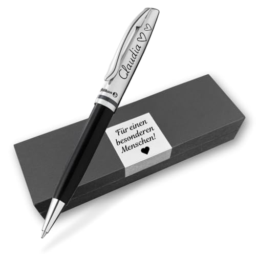 PeIikan Kugelschreiber mit Gravur als Geschenk + Symbol + Geschenkverpackung Jazz Classic Schwarz - direkt online gestalten !
