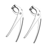 Homoyoyo 2 Stück Aluminiumlegierung Schüsselklammern Rutschfeste Greifer für Heiße Speisen für Camping Rostfrei und Leicht zu Reinigen Silberfarbene Verbrühungs Clips