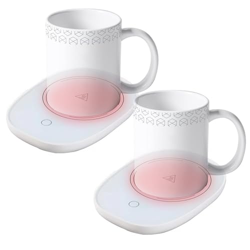 Opiniones de Taza Electrica Top 10. 50 CHXCHY 2 Calentador de Taza de Café Mantiene la Temperatura a 55 Grados Centígrados Almohadilla de Calentamiento a Temperatura Constante para Tazas Base de Calentamiento de la...