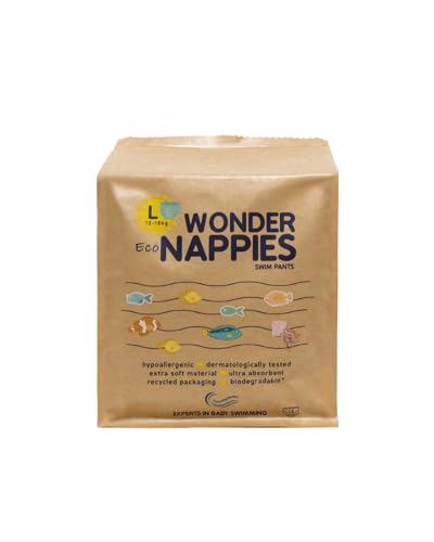 Swimming Wonders- Baby Swim Nappies- Large Size 12-18 Kg | Eco friendly, Hypoallergic, Dermatologically tested, Ultra Soft Diapers- 15s
