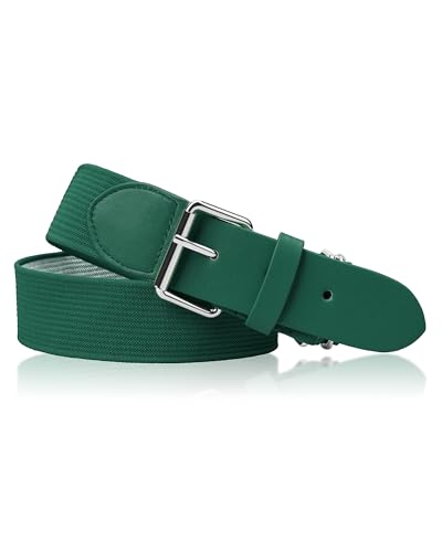 Stelle Baseball/Softball/Fastpitch Belt Girls Sports Elastic Adjustable Boys Uniform Belts Youth and Adult SizesEvergreen Youth