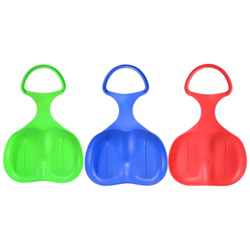 Generic 3pcs Boy Girl Sleds Outdoor Skiing Board for Grass Safe Flexible Design for Fun Easy to Clean Random Colors for Boys and Girls