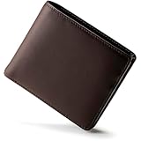 [améliage] 財布 メンズ 2つ折り 【姫路レザー日本製】 二つ折り 本革 【経年変化を楽しむ本格派】 カード10カ所 ギフトBOX (ブラウン)