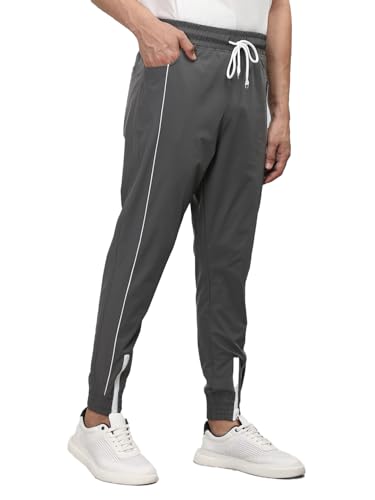 Image of CHKOKKO Men's Regular Fit Mid Rise Solid Sports Running Gym Track Pant Lower With Pocket