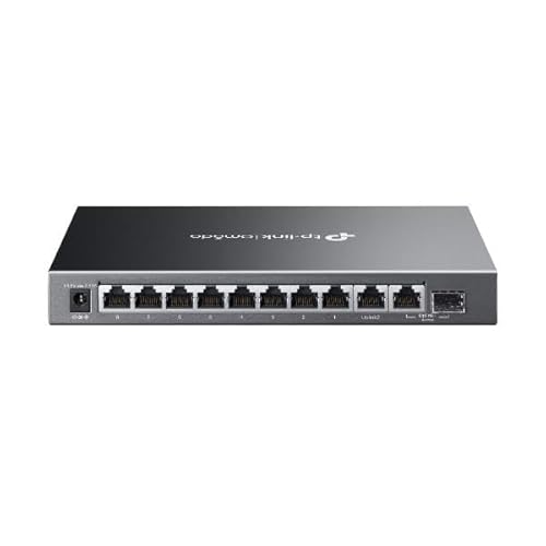 Tp-Link Switch Gigabit Easy Managed Omada A 10 Porte Con Poe+ A 8 Porte, Budget Di Alimentazione 123 W, Custodia In Metallo, Ripristino Automatico, Is