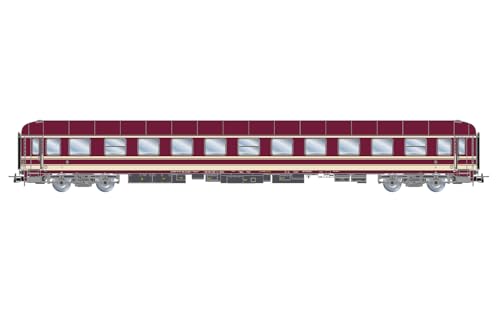 Rivarossi HR4417 Euro-Express, 3-unit pack couchette coaches (Bcm243 + Bcm246 + Bvcmz), purple livery, ep. V-VI Rolling Stock - Coaches - Image 4