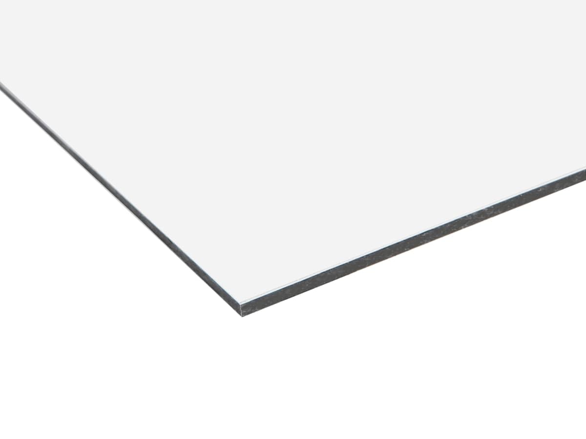 Pannello lastra Dibond alluminio spessore 3mm colore bianco argento, varie misure (3x600x1000 mm)