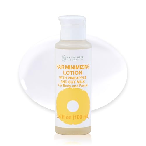 SUZUKI HERB LABORATORY Hair Minimizing Lotion for Full Body with Pineapple and Soymilk, Made in Japan, 3.52 FL. OZ
