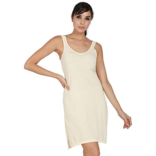 Image of Splash Cotton Rich Camisole Slip for Women| Long Kurti Slip /Suit Slip /Camisole Slip Knee Length - 139