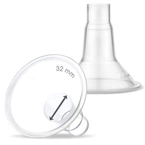 Image of Maymom MyFit 32mm Two-Piece Design Large Breastshields, Compatible with Medela Breast Pump; Ideal for HandsFree Bra; Not Original PersonalFit Flex Breast Shield,Not Original Freestyle Pump Parts, 2pcs