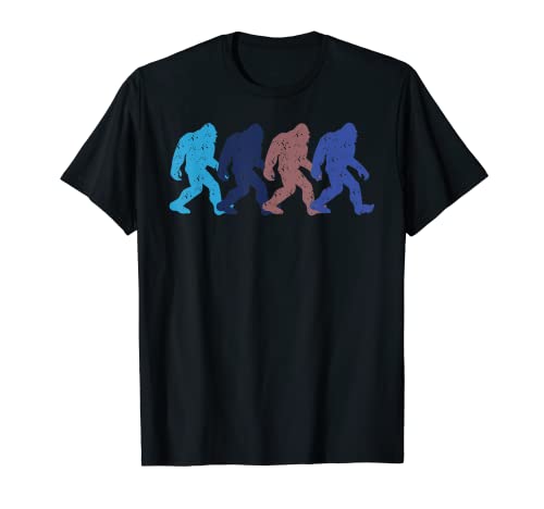 Bigfoot Silhouette Retro | Lindo regalo vintage Yeti Camiseta