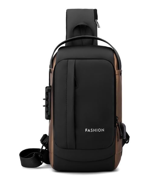 moda bay Crossbody Sling Bag for Men | Waterproof Anti-Theft Chest Shoulder Bag with USB Charging Port | Stylish Travel & Casual Use-picture-56