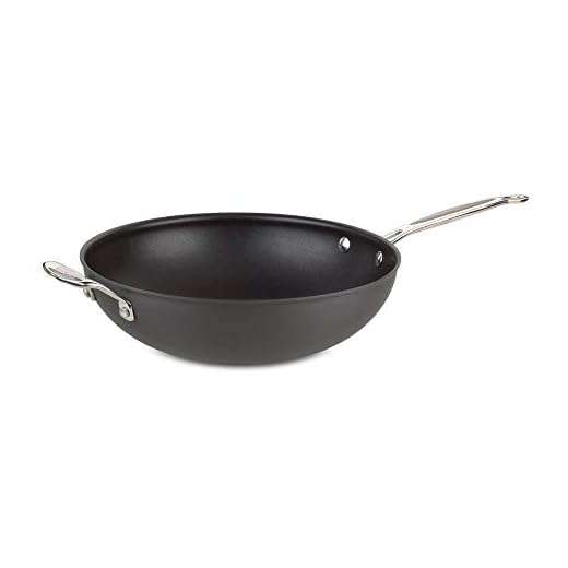 Cuisinart 626-32H Chef's Classic Nonstick Hard Anodized 12.5-Inch Stir Fry Pan, Black/Stainless Steel