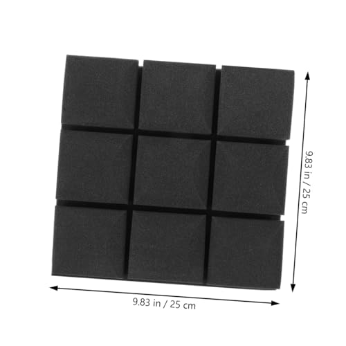 WHAMVOX 4 paneles de espuma absorbente de sonido para insonorización, para paredes acústicas y estudio, color negro, 25x25cm miniatura 2