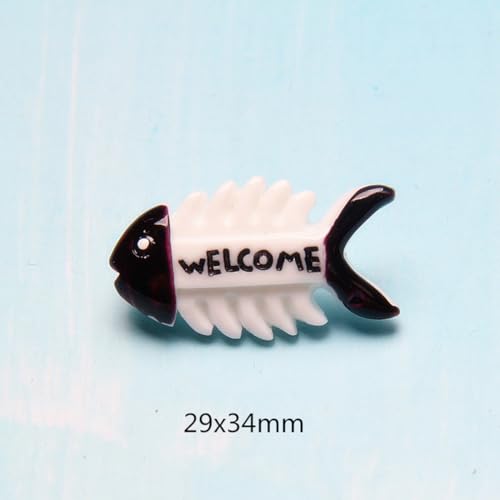 Daimay 34PCS Resin Nautical Ornaments Miniature Beach Ornament Kits Mini Seaside Anchor Seastar Lifebuoy Model Micro Landscape Scenery Decor Aquarium Terrariums Miniature Gardens - Image 4