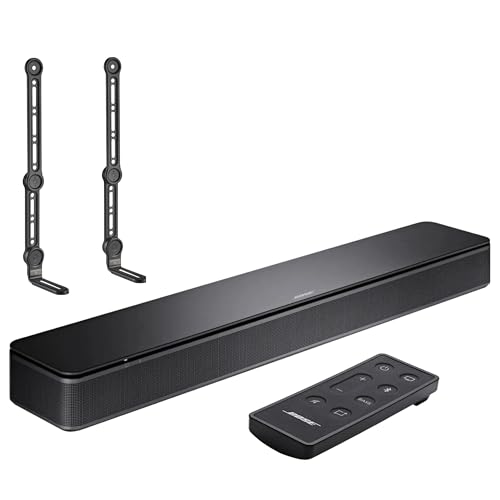 Image of Bose TV Speaker Soundbar with Bluetooth & HDMI-ARC Plus Universal Adjustable TV Soundbar Mount Brackets for Wall or TV Mount Installation Bundle