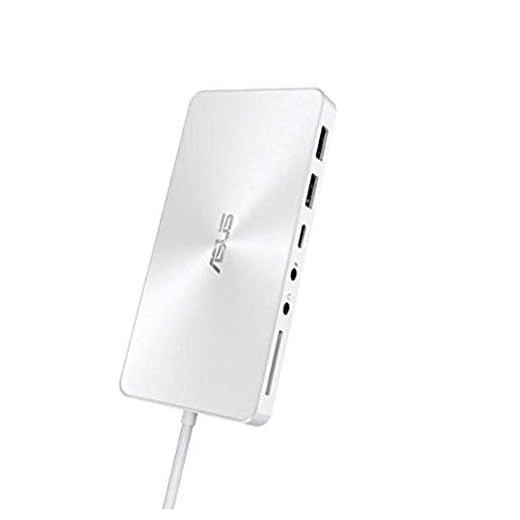 ASUS Universal Dock USB 3.0 (3.1 Gen 1) Type-C Blanco - Base (Alámbrico, USB 3.0 (3.1 Gen 1) Type-C, USB Type-A, USB Tipo C, 10,100,1000 Mbit/s, SD