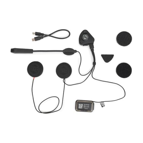 Image of Royal Enfield Motowave X2 Helmet Bluetooth |with Bluetooth 5.3 | Enhanced Noise Filtering |Voice-Audio tech | 16+ Hours Playback Time | IP67 Waterproof Protection | Black One Size