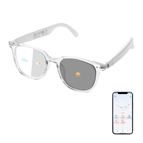 AI Translation Smart Glasses for Men & Women, Color-Changing Lenses, Real-Time Translation Glasses (160+Languages),Photo Translation，No Subscription,Bluetooth 6.0 Audio Eyeglasses for Busine